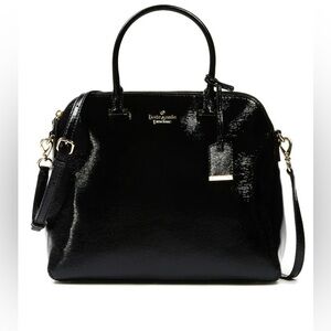 Kate Spade Black Cedar Street Patent Margot Satchel